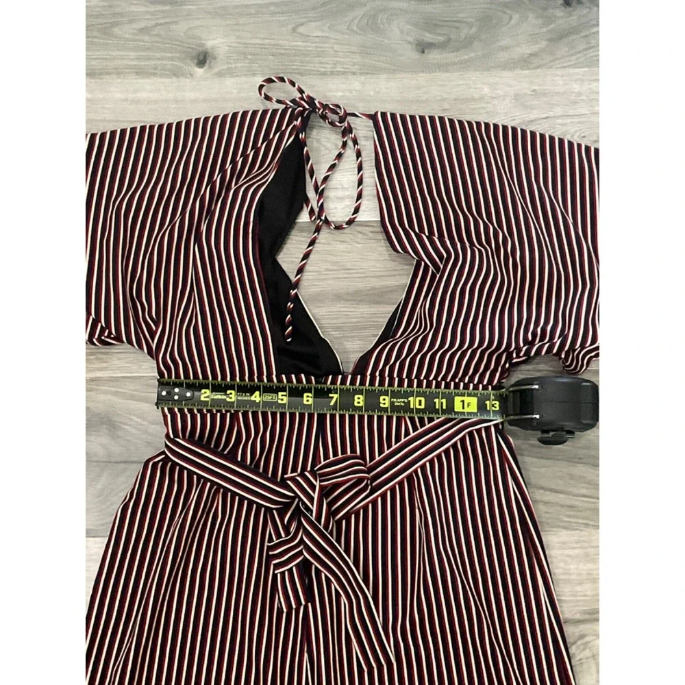 Women Stripe Pants Jumpsuit Multi Color Size S - Picture 7 of 7